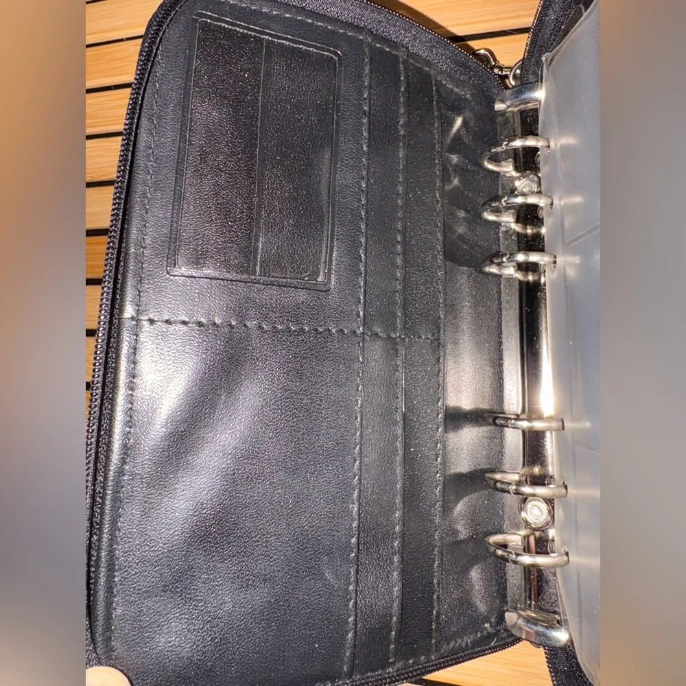 Black Faux Leather Day Timer Binder